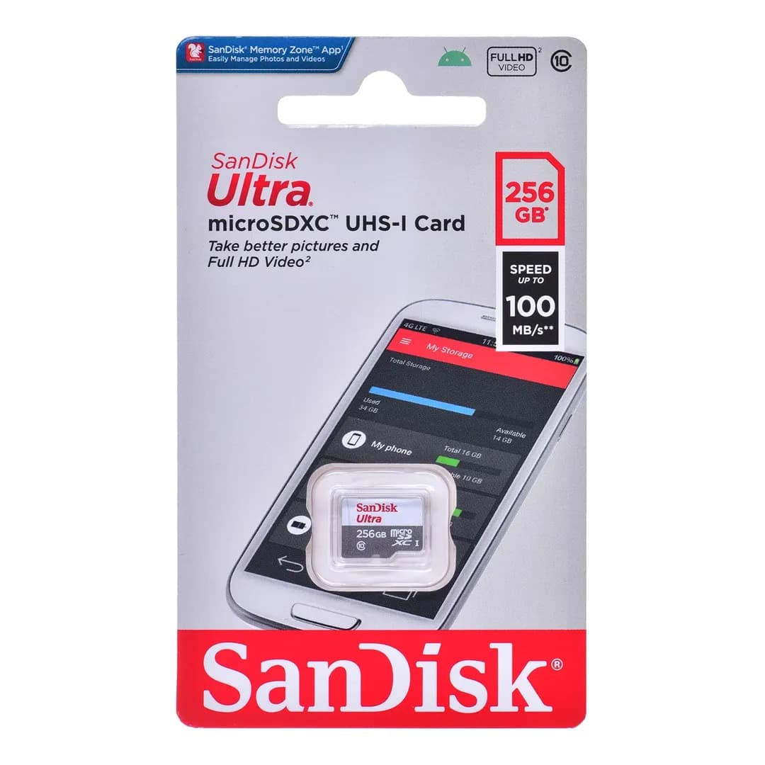 SanDisk ULTRA microSDXC 256GB 100MB/s A1 CL10 UHS-I, zdjęcie 1 z 2