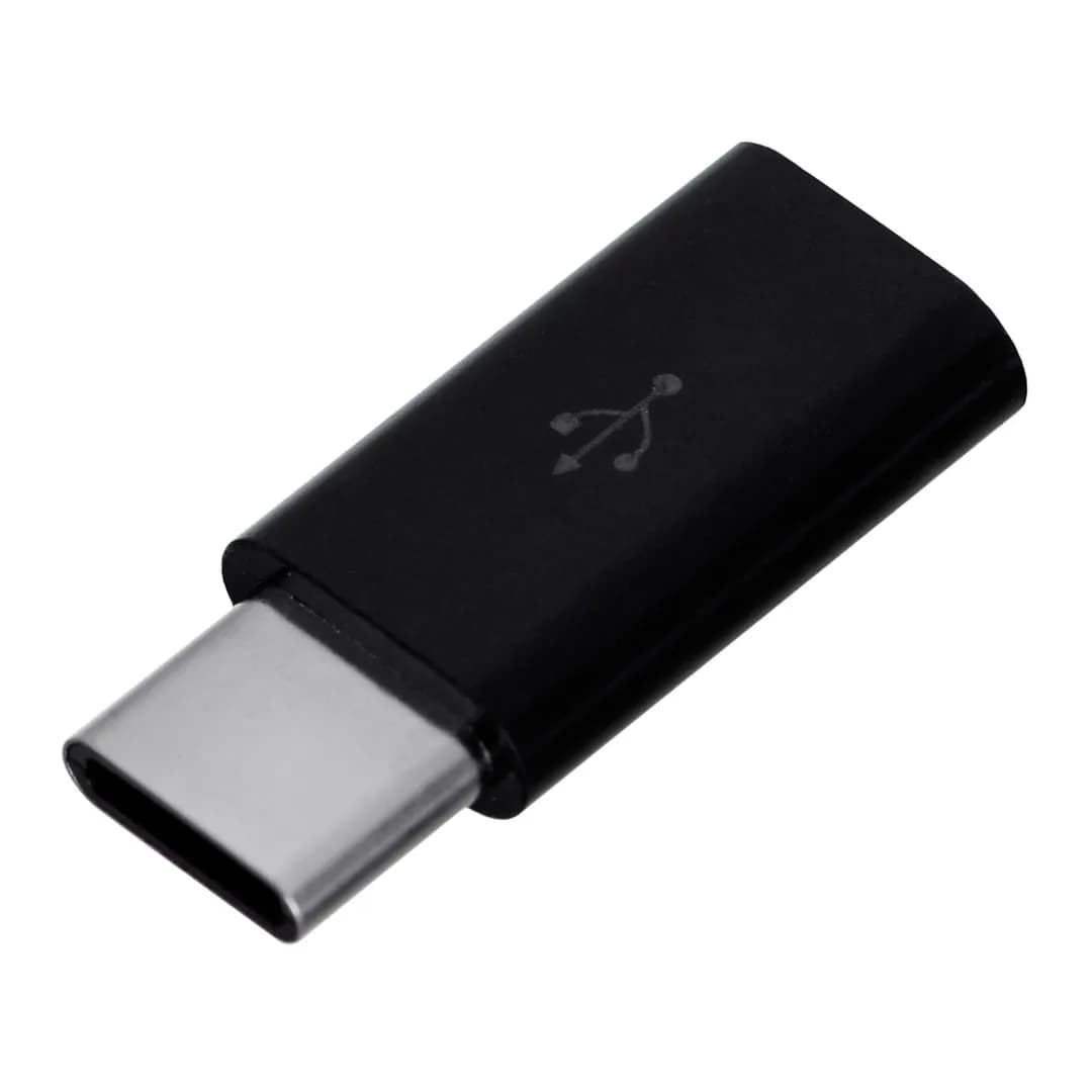Savio Adapter AK-31/B (Micro USB F - USB typu C M; kolor czarny), zdjęcie 1 z 3