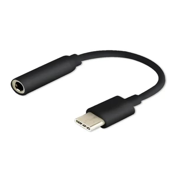 Savio Adapter AK-35/B (Gniazdo typ C - Jack stereo 3,5 mm ; 0,12m; kolor czarny)