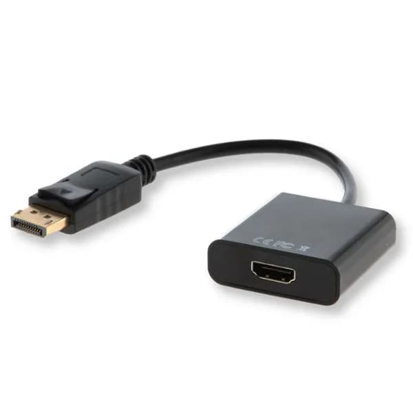 Savio Adapter cl-55 (HDMI F - DisplayPort M; 0,10m; kolor czarny), zdjęcie 1 z 2