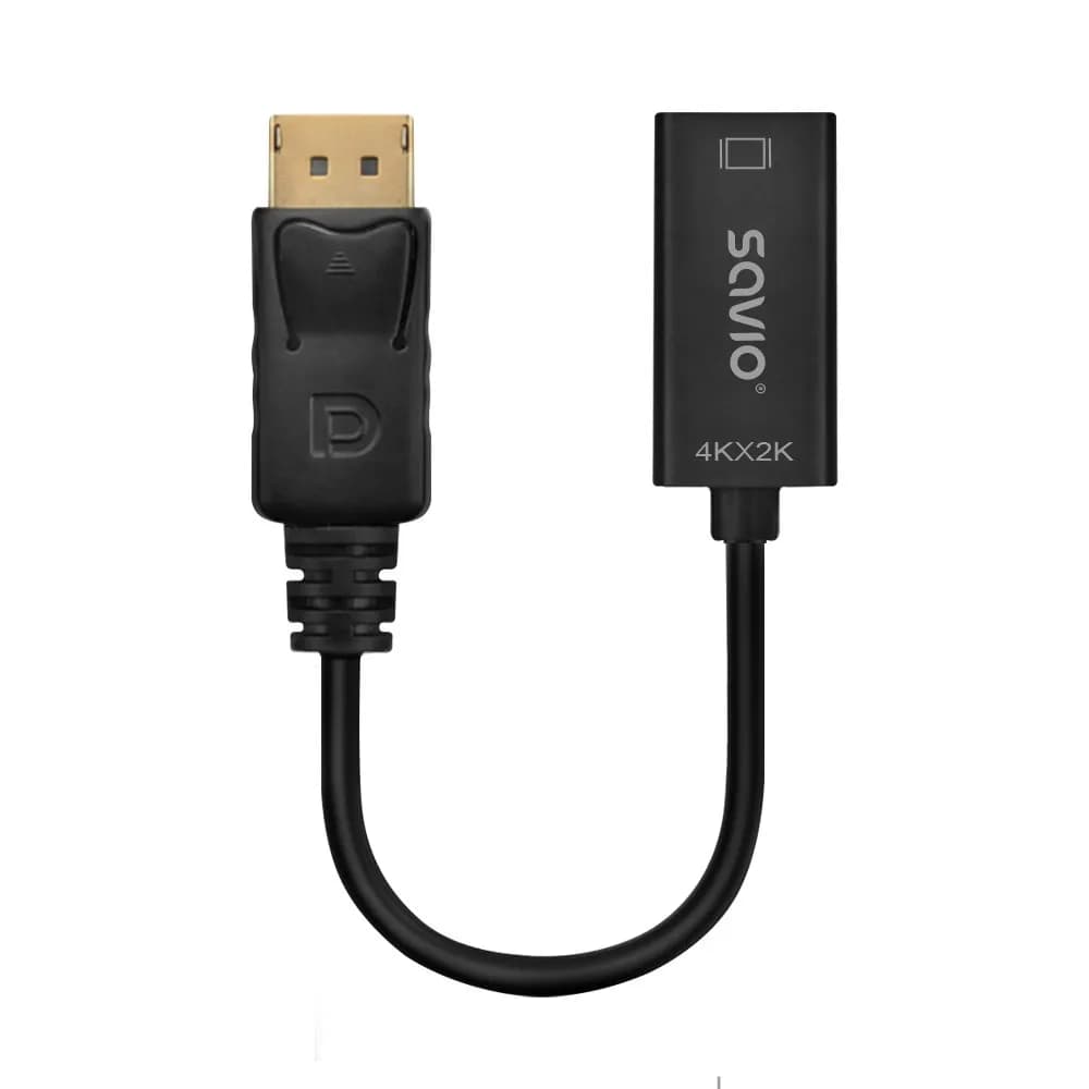 Savio ADAPTER DISPLAYPORT (M) V1.2 - HDMI A (F) V1.4, 4K AK-62, zdjęcie 1 z 5