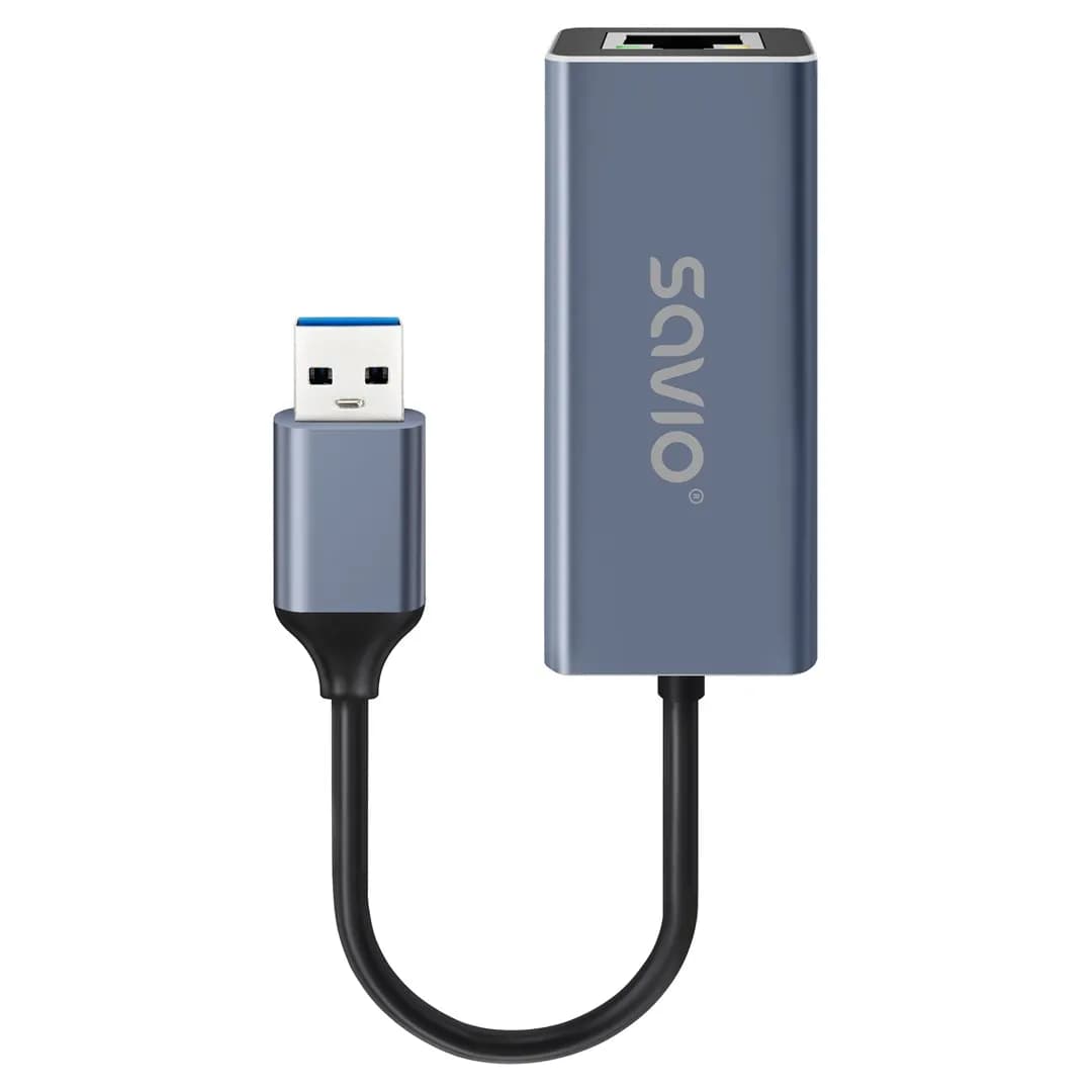 Savio ADAPTER USB-A - RJ-45 GIGABIT ETHERNET AK-83, zdjęcie 1 z 5
