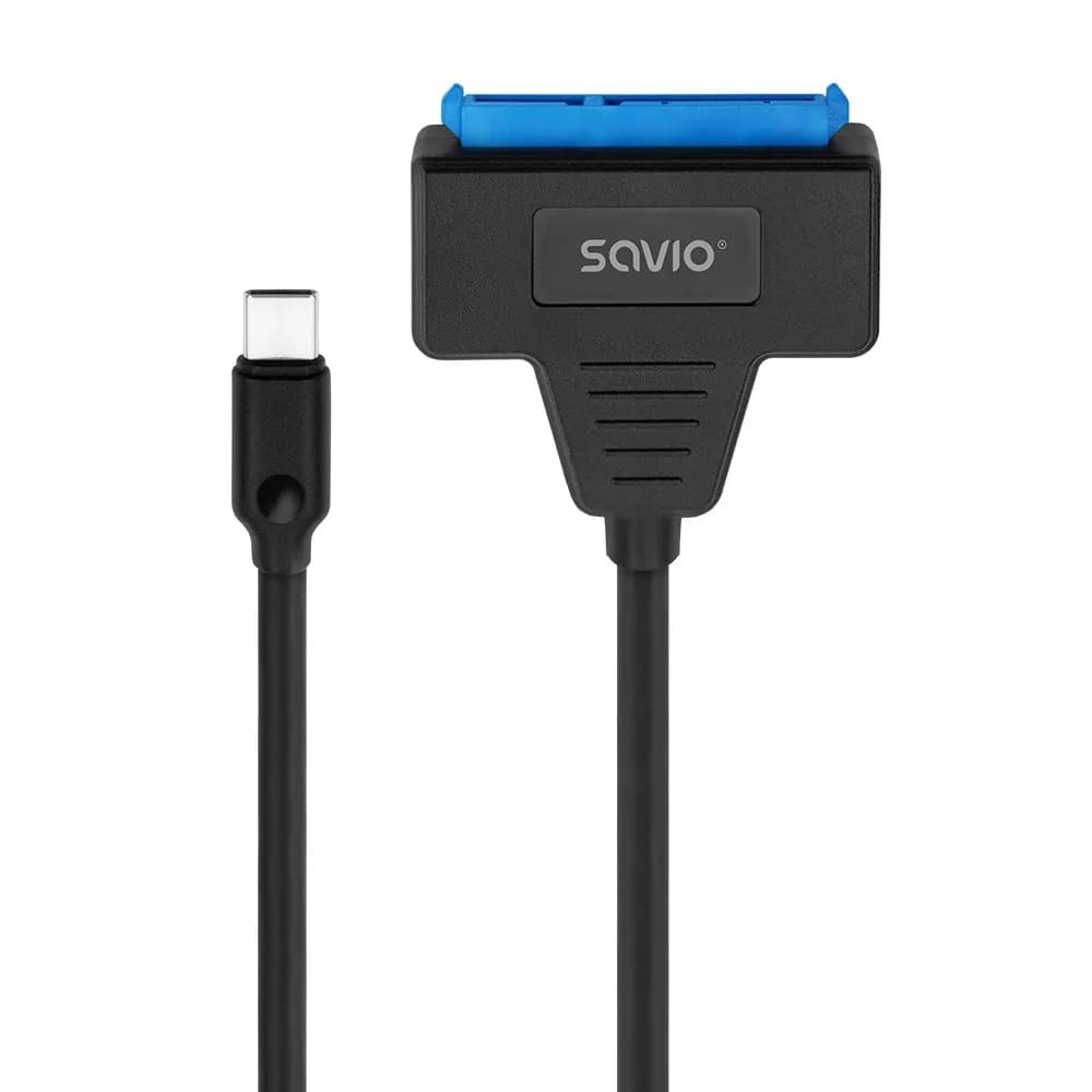 Savio ADAPTER USB-C 3.1 GEN 1 (M) - SATA (F) DO DYSKÓW 2.5" AK-69, zdjęcie 1 z 5