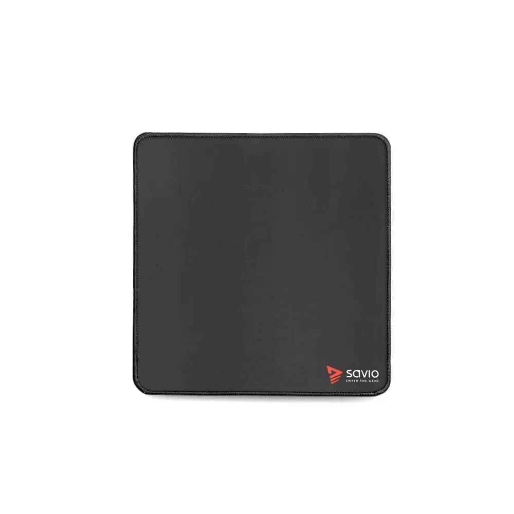 Savio GAMING MOUSE PAD 250X250X2MM, STITCHED EDGES BLACK EDITION TURBO DYNAMIC S, zdjęcie 1 z 3
