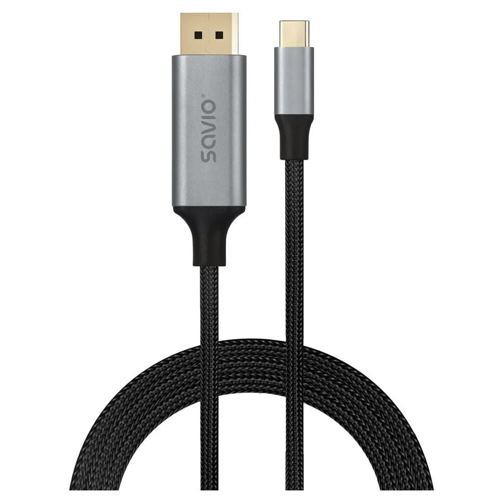Savio KABEL USB-C – DISPLAYPORT 8K 2M 60HZ (DSC) CL-208, zdjęcie 1 z 5