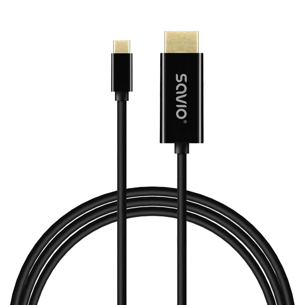 Savio KABEL USB-C DO HDMI, 30HZ, 2M, PLASTIK CL-191, zdjęcie 1 z 2