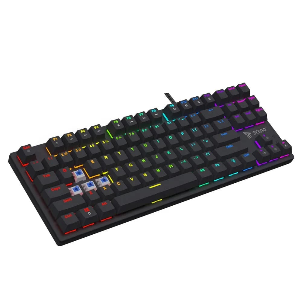 Savio KLAWIATURA MECHANICZNA RGB OUTEMU BLUE TEMPEST X2, zdjęcie 1 z 6