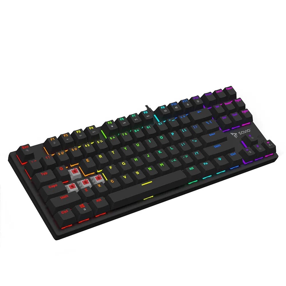Savio KLAWIATURA MECHANICZNA RGB OUTEMU RED TEMPEST X2, zdjęcie 1 z 6