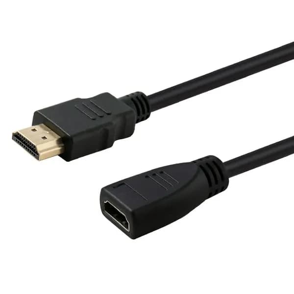 Savio Przedłużacz z przesłoną CL-132 (HDMI F - HDMI M; 1m; kolor czarny)