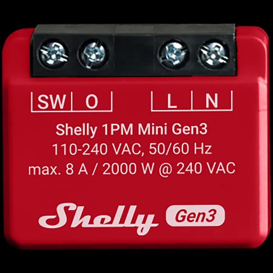 Shelly 1PM Mini Gen3 1-kanałowy moduł z pomiarem mocy