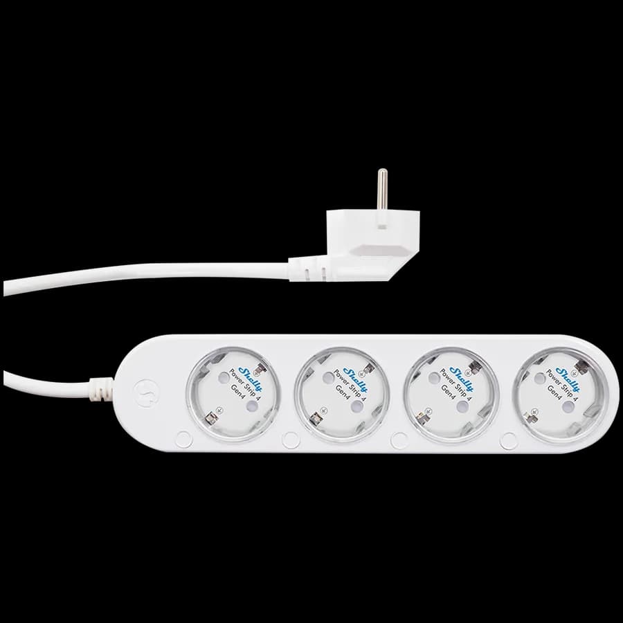 Shelly Pass Strip 4 Gen4 White inteligentna listwa zasilająca biała