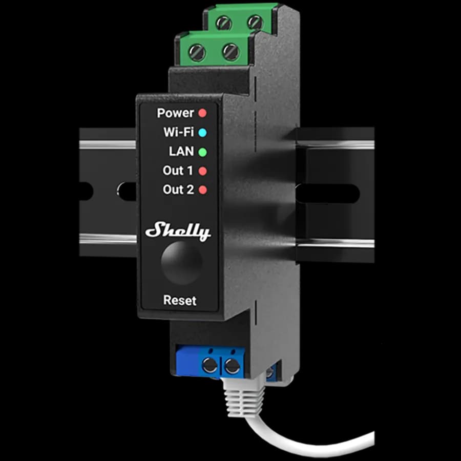 Shelly Pro 2PM 2-kanałowy sterownik z pomiarem mocy