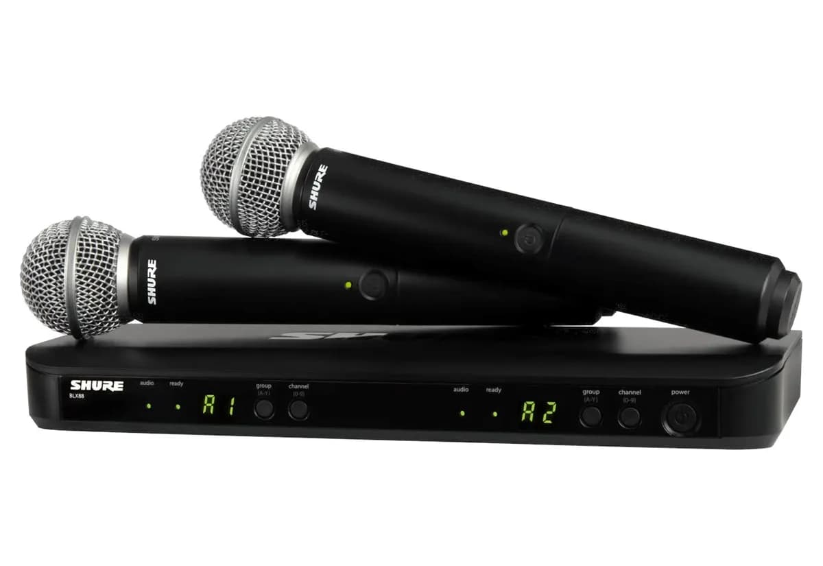Shure BLX288E/SM58-H8E - System bezprzewodowy z odbiornikiem i mikrofonami, zdjęcie 1 z 3