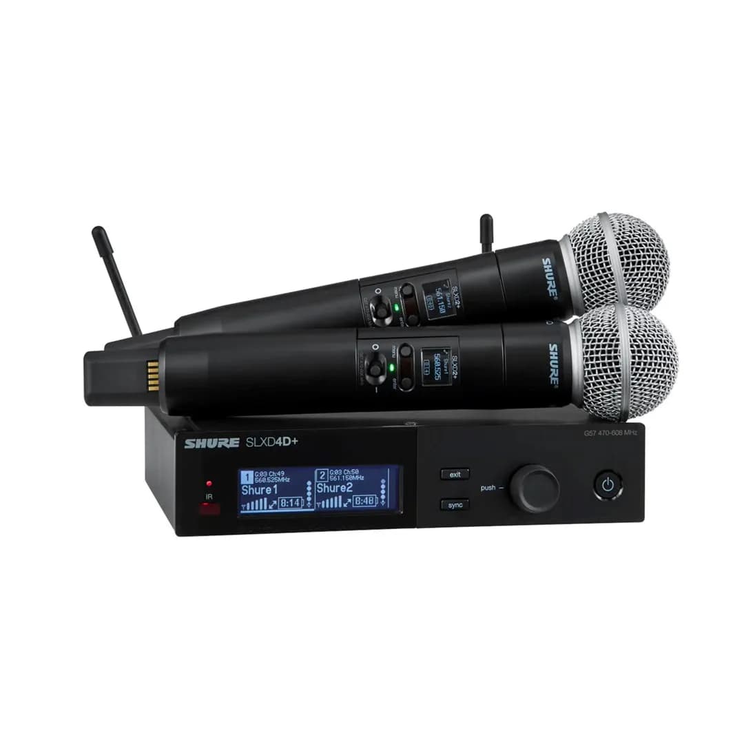 Shure SLXD24D+E/58-G65 - Podwójny system bezprzewodowy z kapsułami SM58, zdjęcie 1 z 3