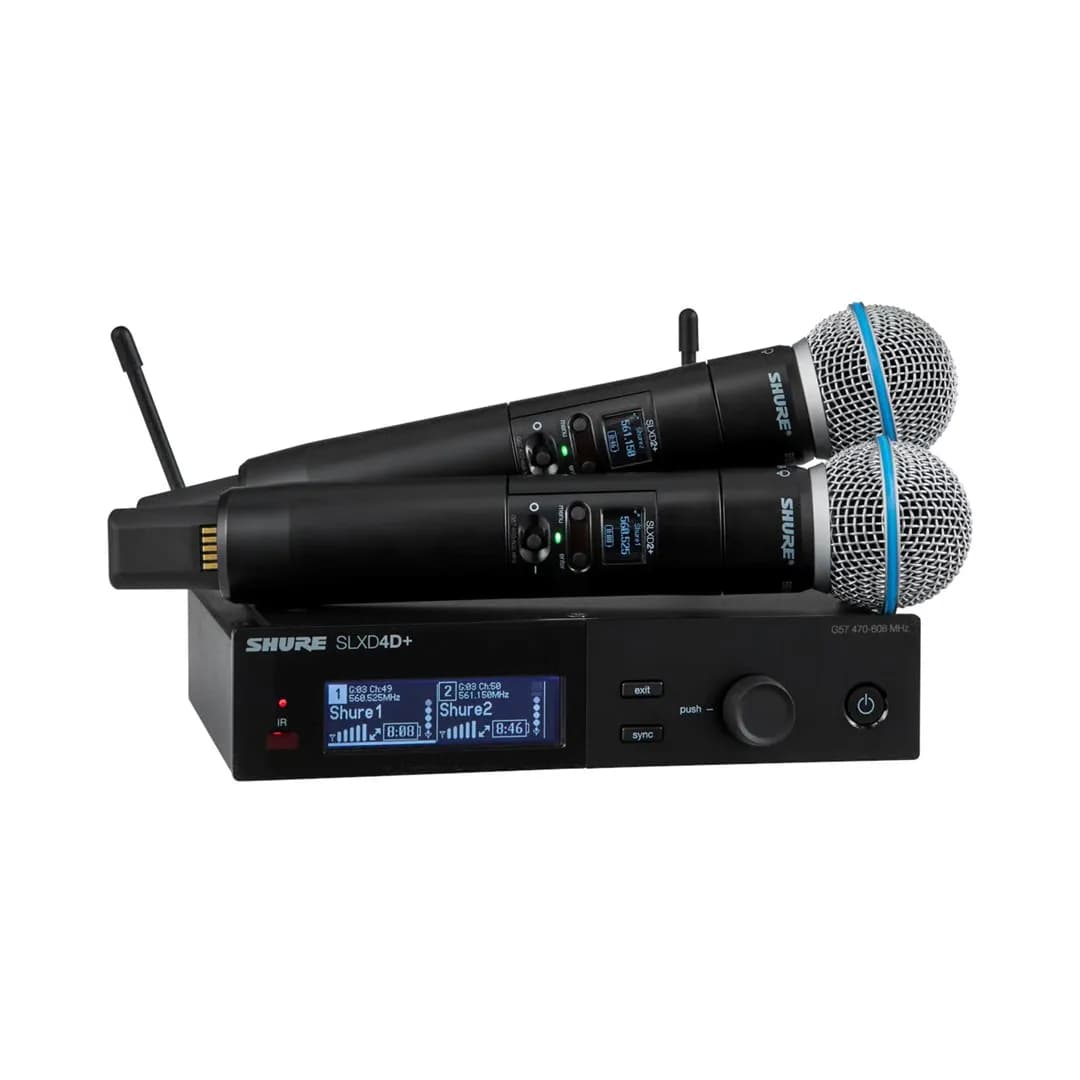 Shure SLXD24D+E/B58-G65 - Podwójny system bezprzewodowy z kapsułami Beta 58, zdjęcie 1 z 3