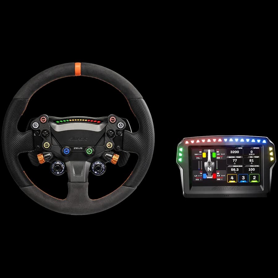 Simagic Zeus Sport Steering Wheel & MagicDash 4 Bundle, AirLink, all-in-one