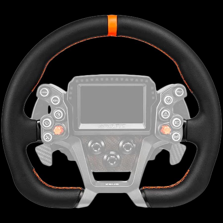 Simagic ZGT-300CD (Leather), 300 mm Classic D-shape, compact ergonomics, precise input, zdjęcie 1 z 2