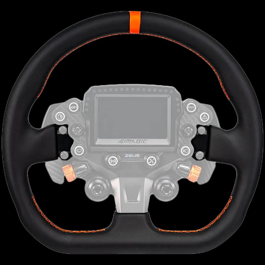 Simagic ZS-320CD (Suede), 320 mm D-shape, flat-bottom for legroom, all-rounder, zdjęcie 1 z 2