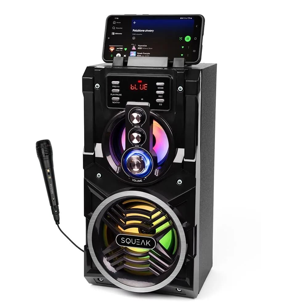 Squeak BEATBOXER BLUETOOTH 5.1 SPEAKER - GŁOŚNIK BLUETOOTH Z KARAOKE, RADIO FM, MICROSD, AUX I, zdjęcie 1 z 9