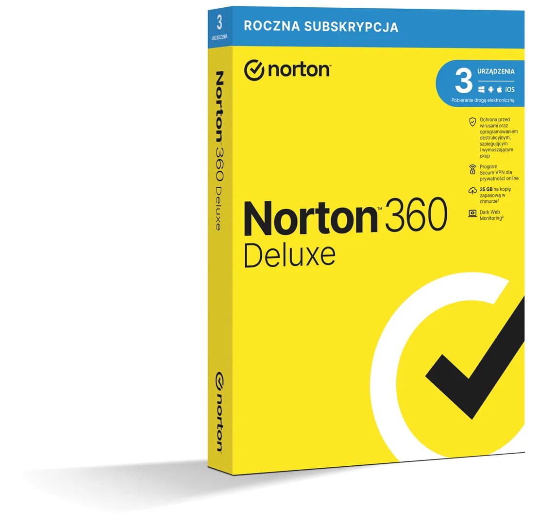 Symantec Norton 360 Deluxe 3D/12M ESD (NIE WYMAGA KARTY), zdjęcie 1 z 5
