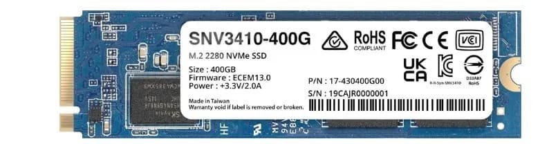 Synology Dysk SSD Plus Series 400GB M.2 (22x80) NVMe PCIe 3.0x4 SNV3410-400G (DWPD 0.7)