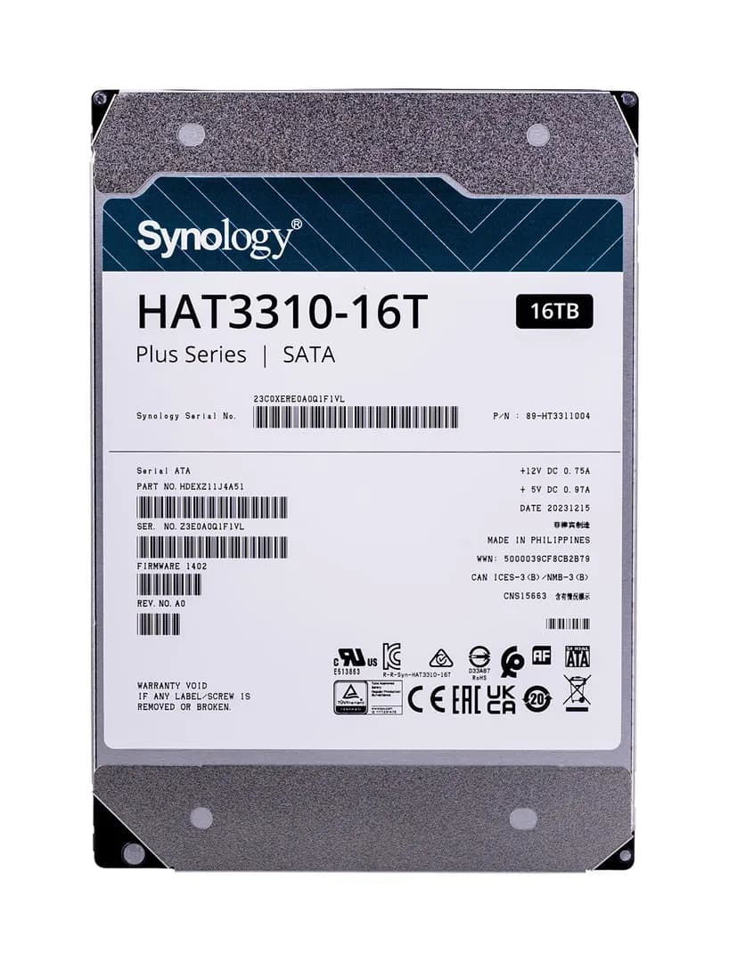 Synology HDD Plus Series (16 TB; 3.5"; SATA) HAT3310-16T, zdjęcie 1 z 4