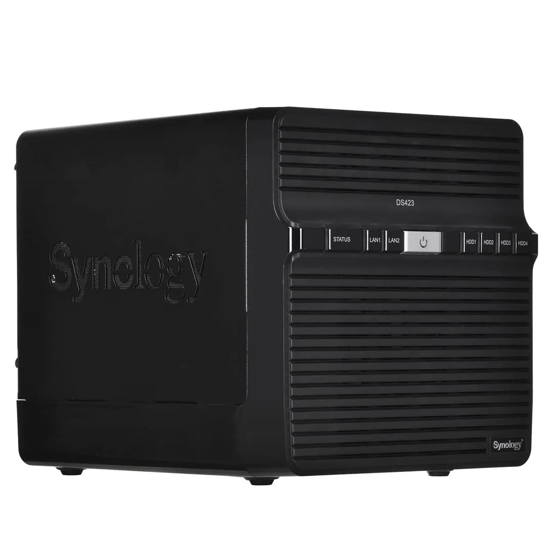 Synology NAS DS423; Tower; 4x (3.5" SATA HDD); Realtek RTD1619B;,2GB DDR4, 2x 1GbE RJ-45, zdjęcie 1 z 10