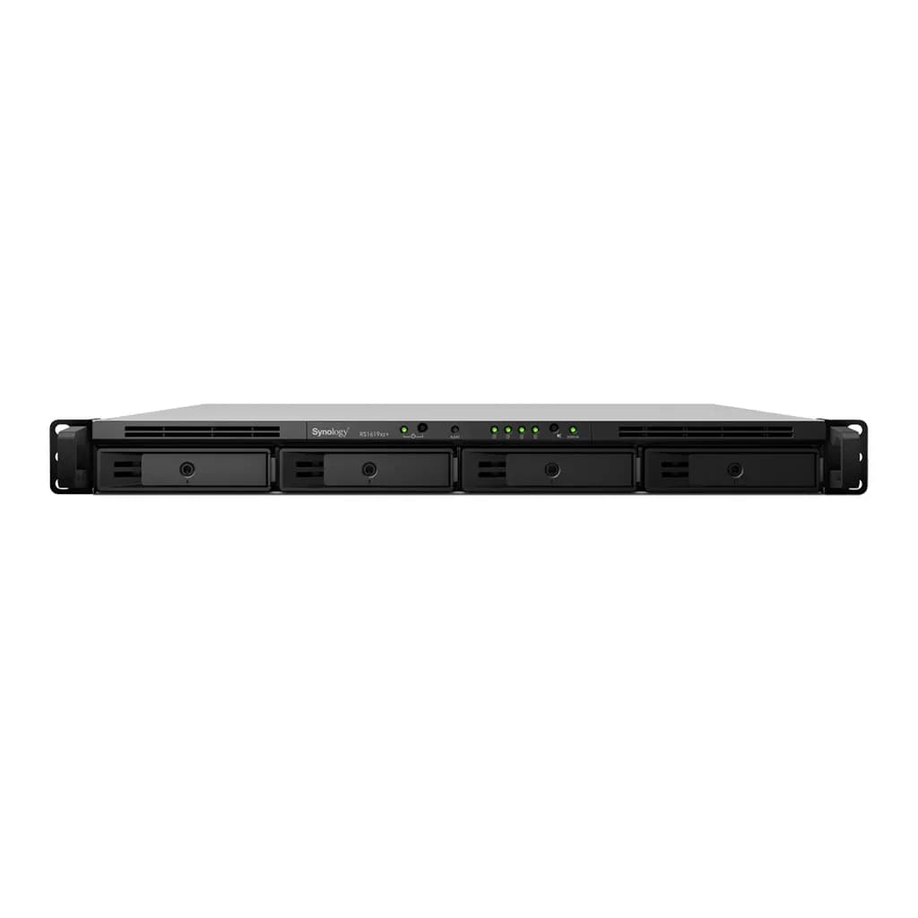 Synology NAS RS1619xs+; 1U RACK; 4x (3.5" SATA HDD/2.5" SATA HDD); Intel Xeon D-1527; 8 GB DDR4, zdjęcie 1 z 6