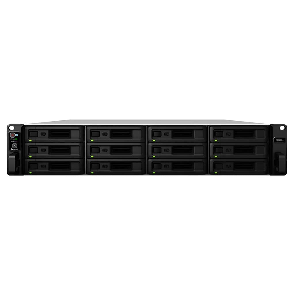 Synology NAS RS3618xs; 2U RACK; 12x (3.5" SATA HDD/2.5" SATA HDD); Intel Xeon D-1521; 8 GB DDR4, zdjęcie 1 z 6