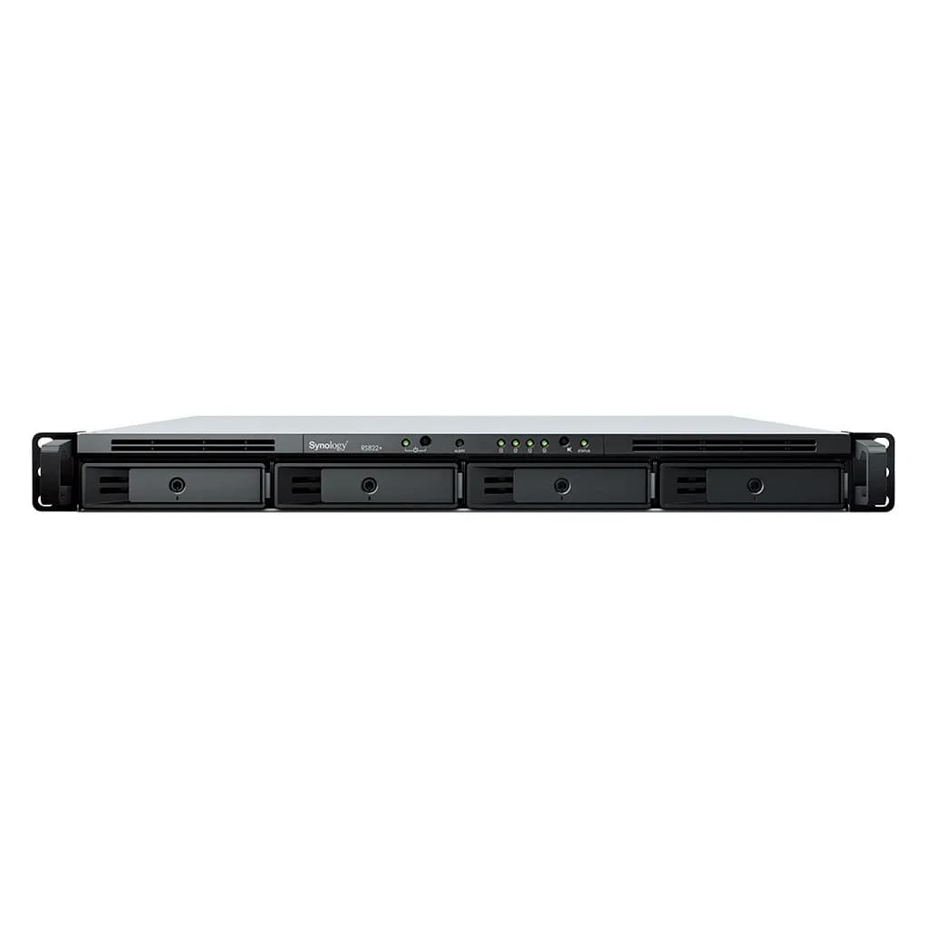 Synology NAS RS822+; 1U RACK; 4x (3.5" SATA HDD/2.5" SATA SSD); AMD Ryzen V1500B; 2 GB DDR4 ECC, zdjęcie 1 z 4