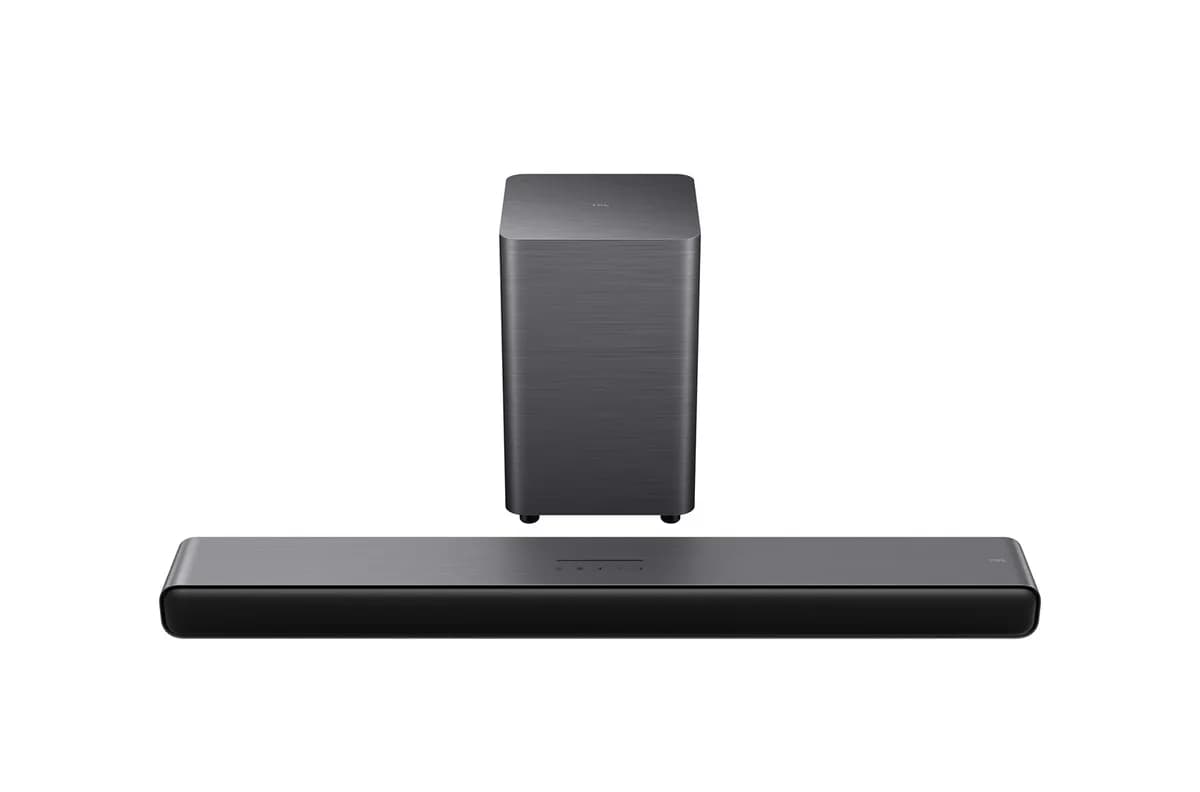 Tcl Soundbar S55HE 2.1 kan. 220W Bluetooth 5.2 Dolby Atmos Tytanowy, zdjęcie 1 z 12