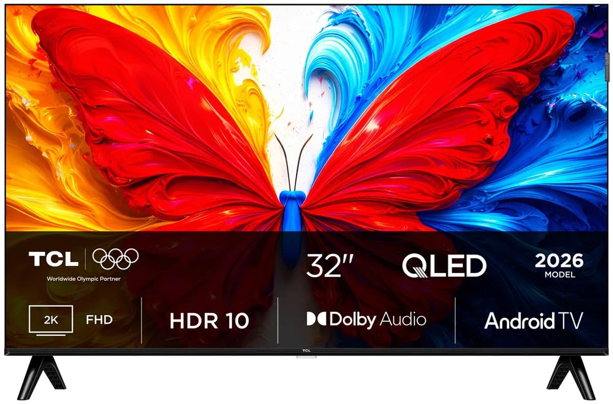 Tcl Telewizor 32S5L QLED 32" Full HD Android TV Dolby Digital DVB-T2 Czarny, zdjęcie 1 z 9