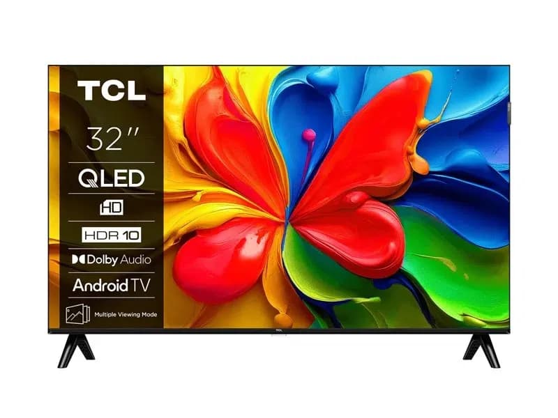 Tcl Telewizor 32V4C QLED 32" Full HD Android TV Dolby Digital DVB-T2 Czarny, zdjęcie 1 z 12