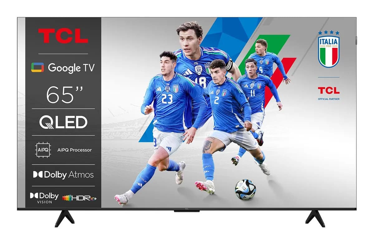 Tcl Telewizor 65P79K QLED 65" 4K Ultra HD Google TV Dolby Atmos DVB-T2 Metaliczny, zdjęcie 1 z 8