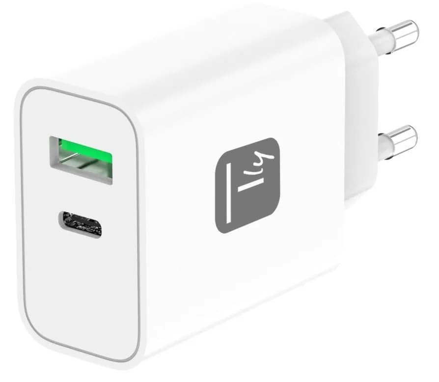Techly ŁADOWARKA SIECIOWA GAN USB-C 30W PD I USB-A, zdjęcie 1 z 3