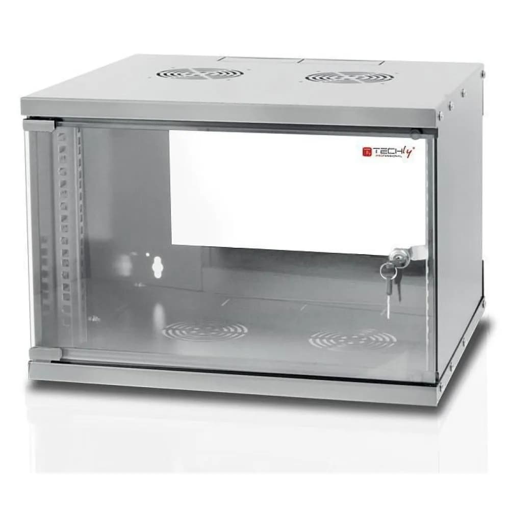 Techly SZAFKA WISZĄCA ECO 19 6U/450MM ZMONTOWANA SZARA 022229, zdjęcie 1 z 7