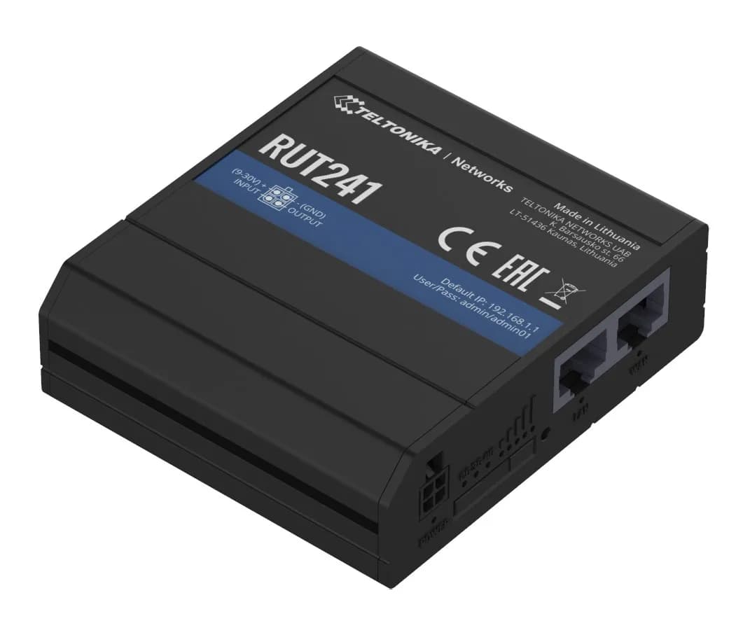Teltonika Router LTE WiFi 4 RUT241 ver. EMEA with EU PSU (RUT241010000), zdjęcie 1 z 9