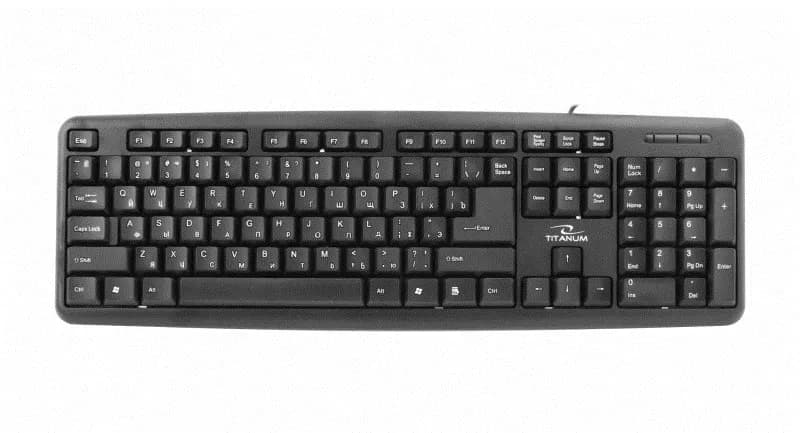 Titanum Klawiatura TKR101 (USB 2.0; (RU); kolor czarny), zdjęcie 1 z 2