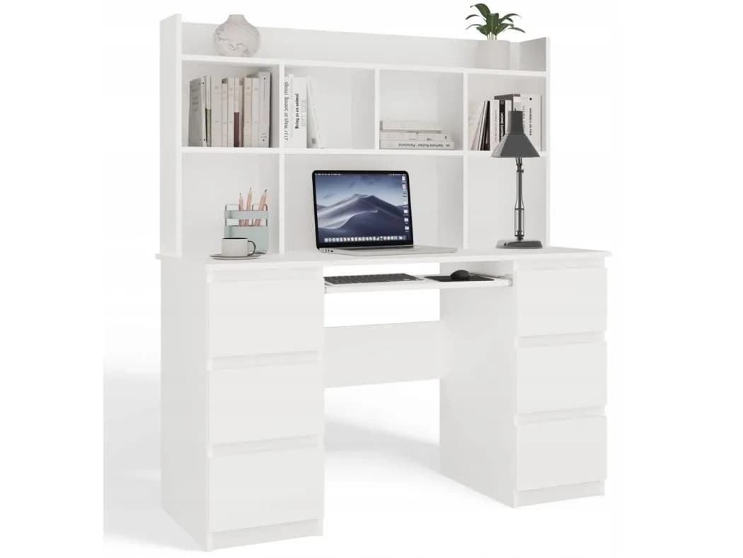 Top E Shop ZESTAW BIURKO KUBA + NADSTAWKA BIEL, zdjęcie 1 z 12