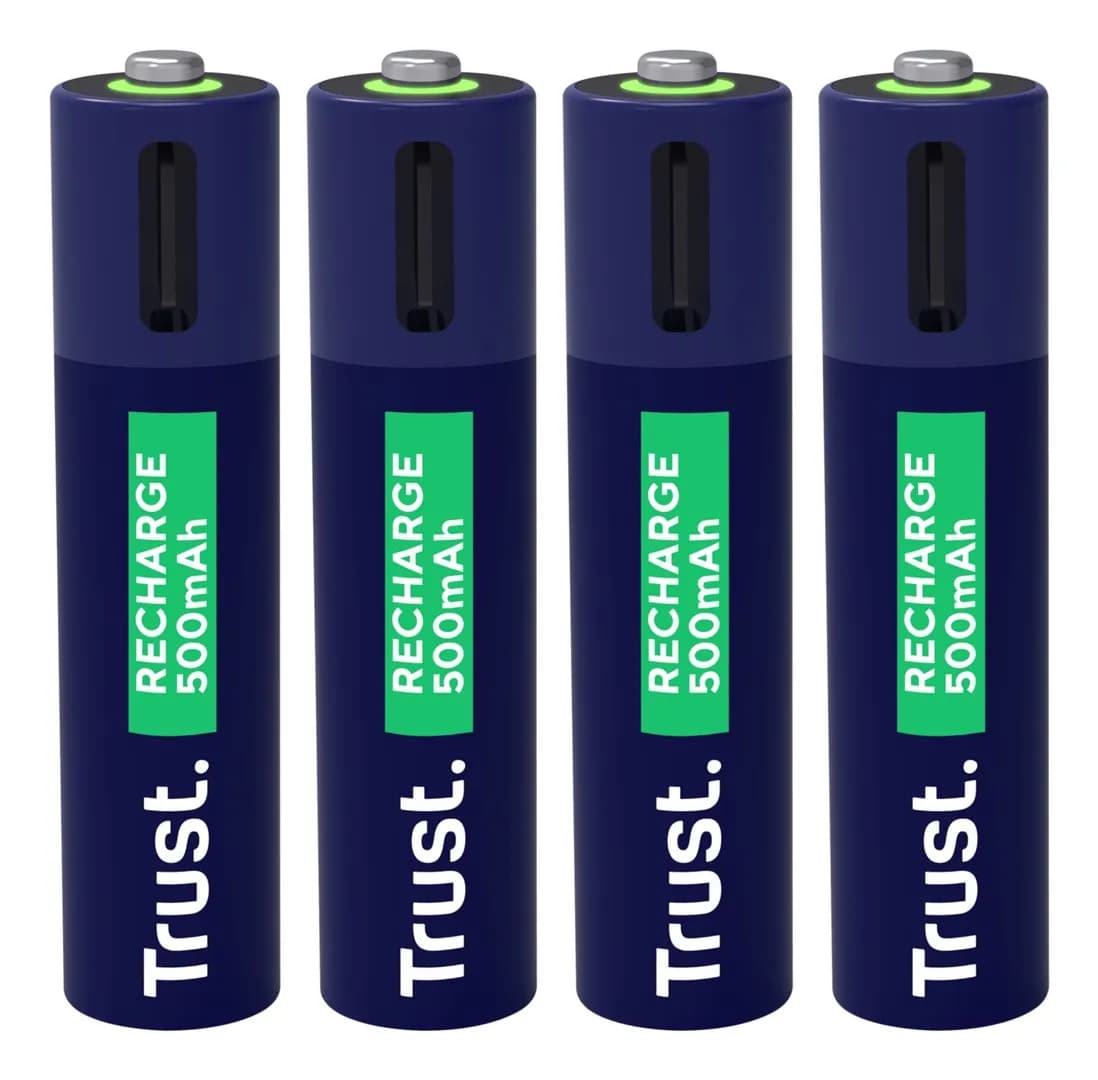Trust Baterie AAA USB-C RECHARGEABLE BATTERIES 4P, zdjęcie 1 z 6