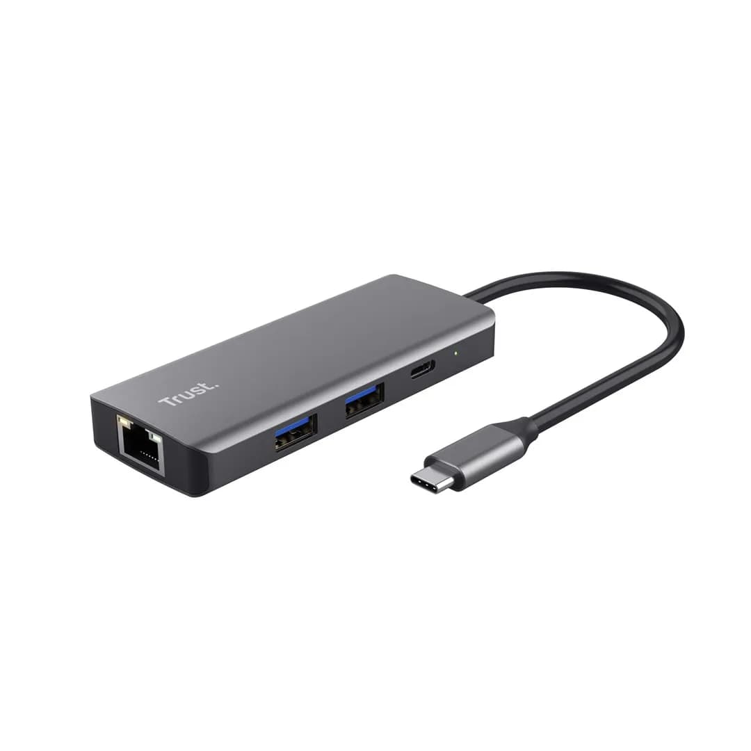 Trust Multi-Port Adapter DALYX 6-IN-1 USB-C Silver, zdjęcie 1 z 10