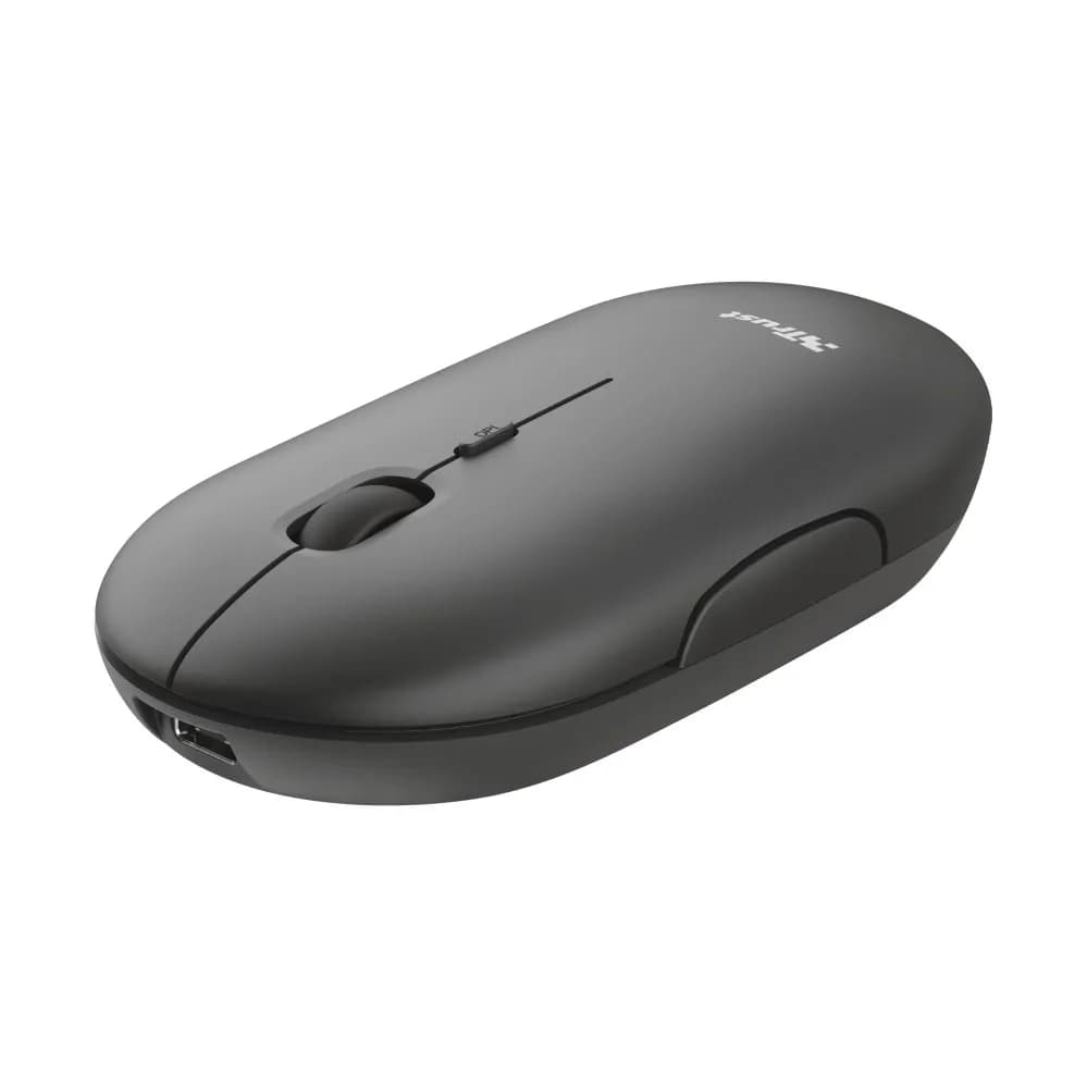 Trust Mysz Puck Rechargeable Wireless Ultra-Thin Black, zdjęcie 1 z 5