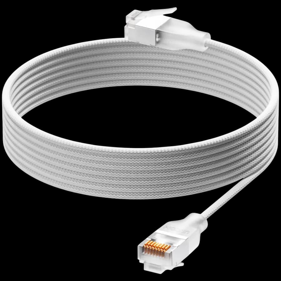 Ubiquiti UACC-Cable-Patch-EL-C6A-0.15M-W Ultra-thin braided patch cable, designed and optimized