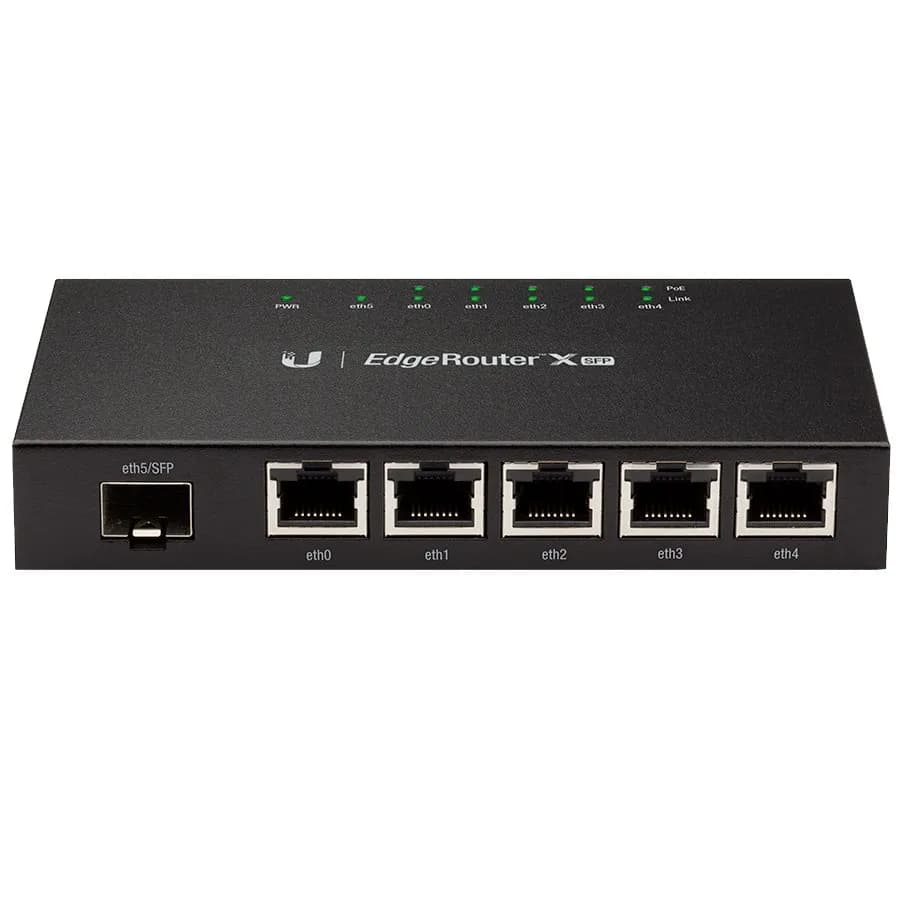 Ubiquiti UniFi EdgeRouter X SFP; (5) GbE PoE, (1) SFP, 50W, zdjęcie 1 z 2