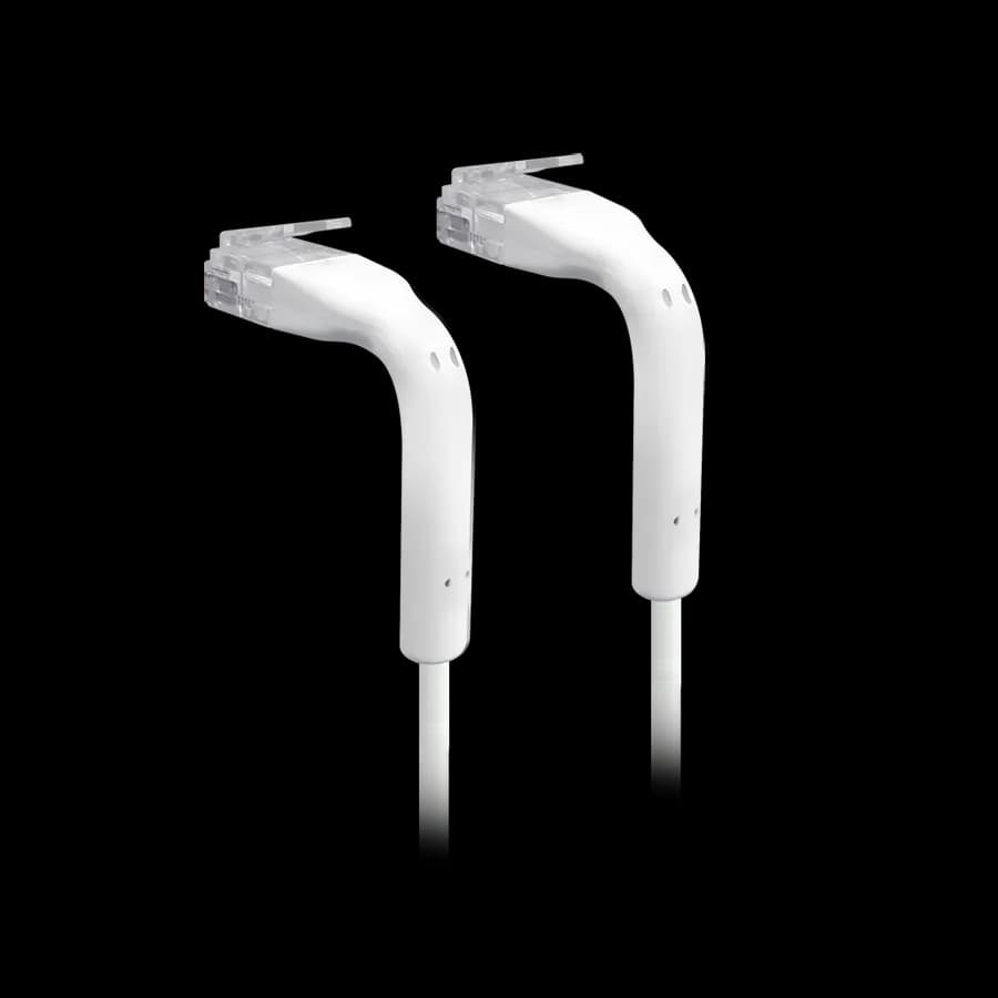 Ubiquiti UniFi Ethernet patchcord kat. 6, 1m, Gięty z zamkniętą osłoną RJ45, biały