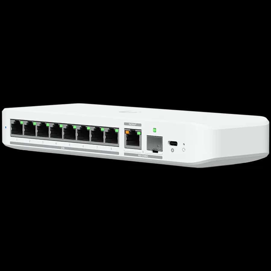 Ubiquiti UniFi Switch Flex, 8 port, (8) 2.5 GbE PoE++, (1) 10 GbE PoE+++ SFP+ port combo