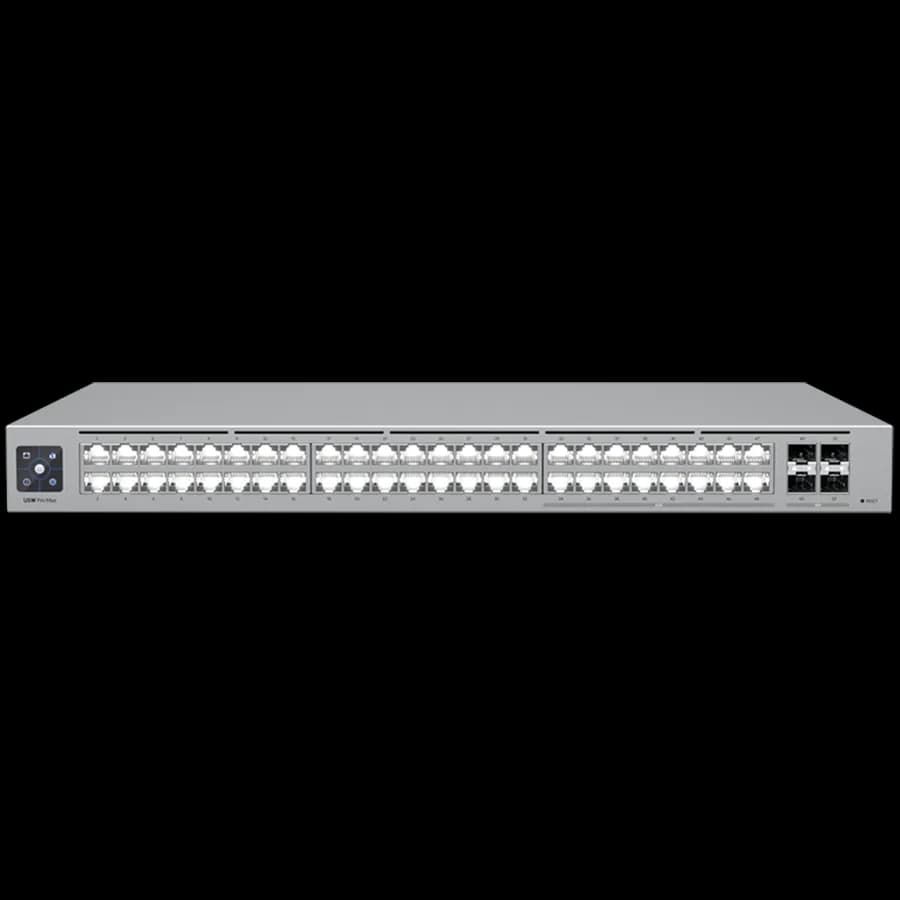 Ubiquiti UniFi Switch Pro Max, 48 port, Layer 3, (32) GbE, (16) 2.5 GbE, (4) 10G SFP+