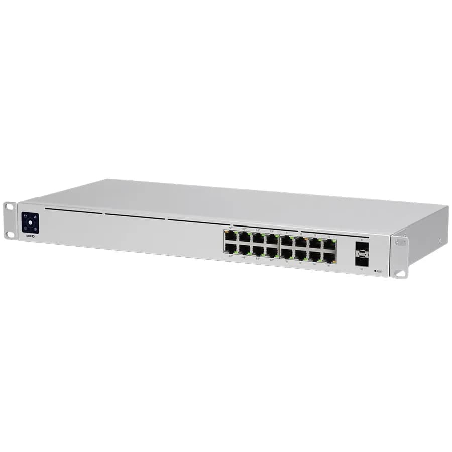 Ubiquiti UniFi Switch USW-16-PoE, 16 port Layer 2, (8) GbE PoE+, (8) GbE, 2 x 1G SFP, 42W
