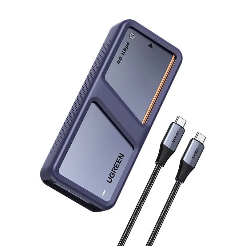 Ugreen Obudowa na dysk SSD M.2 NVMe D703, USB4 (szara), zdjęcie 1 z 4