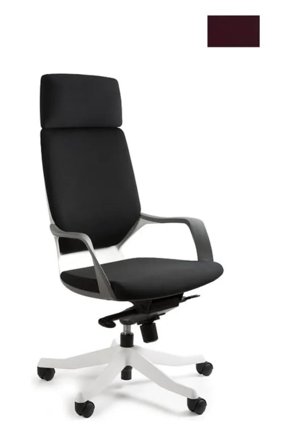 Unique Fotel biurowy Apollo BL403 burgundy/biały, zdjęcie 1 z 6